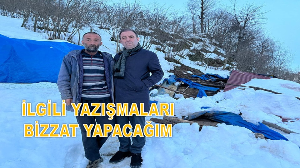 BAŞKAN COŞKUN KAR'DA MAĞDUR OLAN VATANDAŞI ZİYARET ETTİ