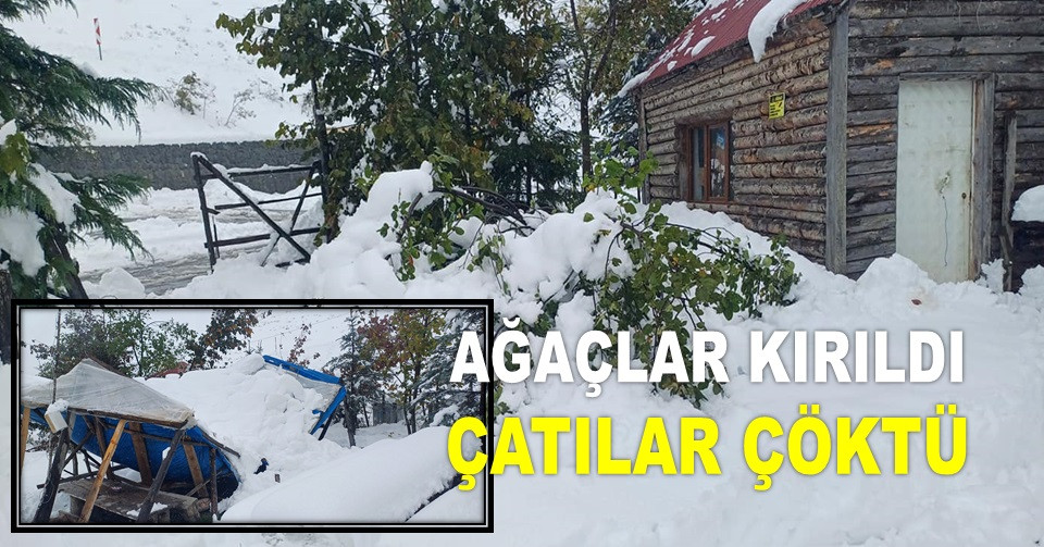 ÇAMBAŞI YAYLASI'NDA KAR KALINLIĞI 1 METREYİ BULDU