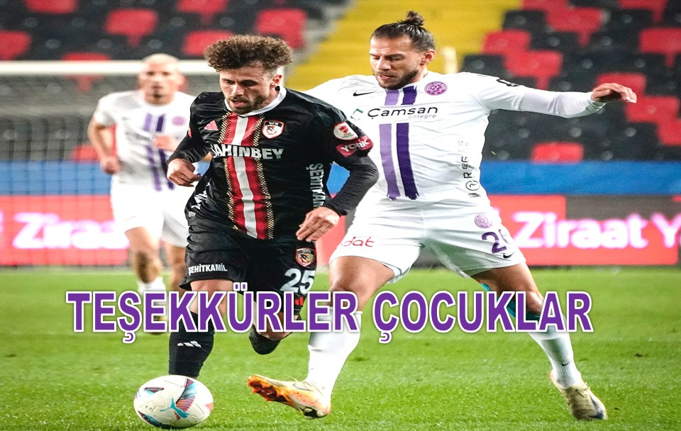 GAZİANTEP'E 2-0 YENİLEN 52 ORDUSPOR KUPAYA VEDA ETTİ