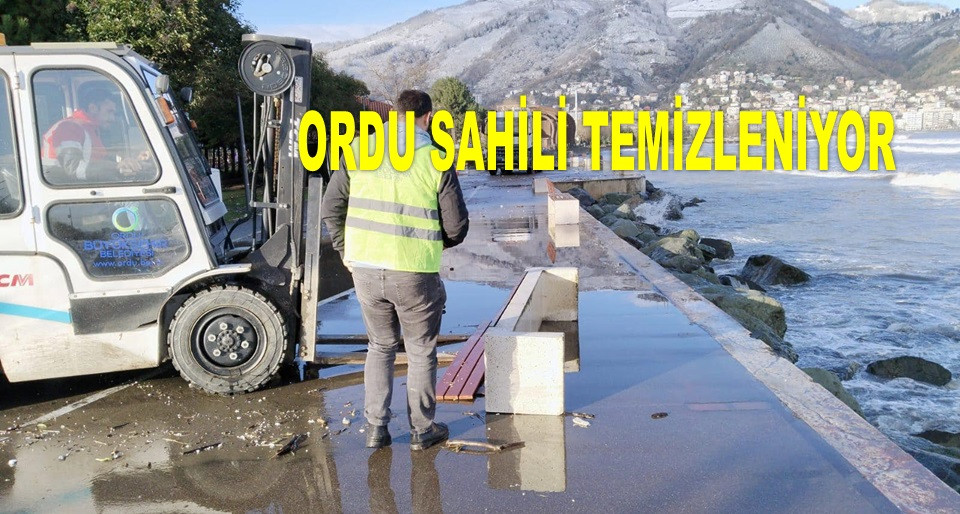 ORDU'DA DEV DALGALAR SAHİLLERİ VURDU