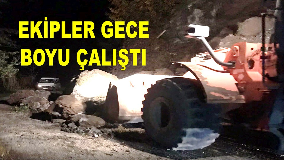 ORDU'DA HEYELAN YOLU KAPATINCA ARAÇLAR MAHSUR KALDI