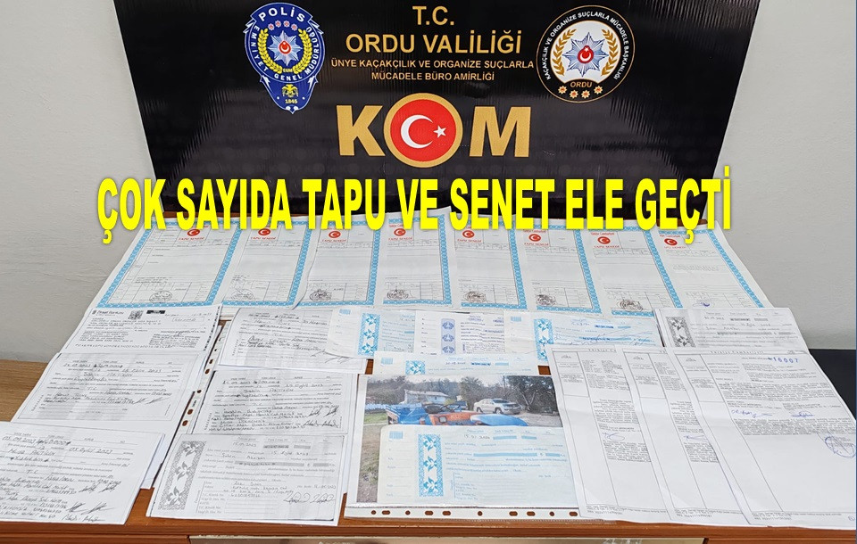 ORDU'DA TEFECİLİK VE KAÇAKÇILIK OPERASYONU