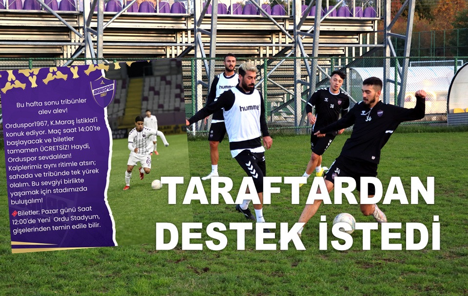 ORDUSPOR 1967 YÖNETİMİNDEN TARAFTARA MÜJDE