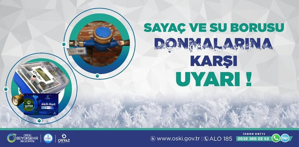 SOĞUK HAVALARDA SUSUZ KALMAMAK İÇİN DİKKAT!